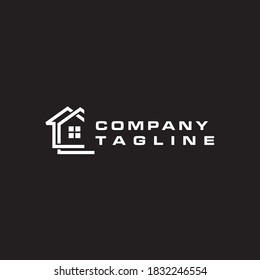 casa de combinación de logotipo de construcción de edificios