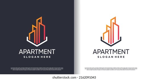 Building construction logo design for business with creative modern concept Premium Vector