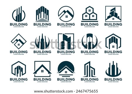 Building construction logo design collection.