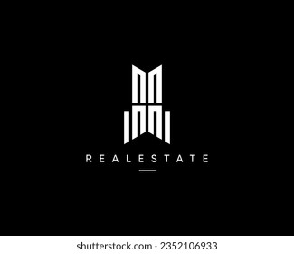 Building construction logo design composition for business identity. Real estate vector sign.
