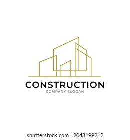 Building construction logo design concept