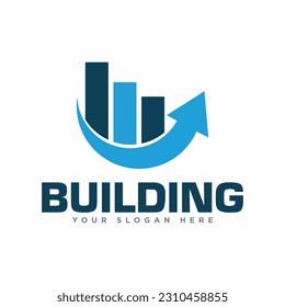 Design-Illustration für Gebäude und Gebäude-Logo