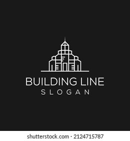 building construction logo design simple line