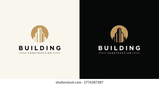 Building construction logo design template