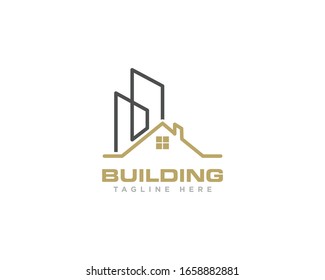 Vector de diseño de logotipo de construcción