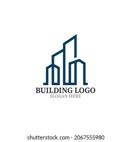 building construction logo design vector template