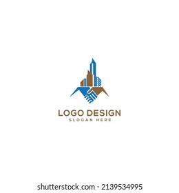 Building construction logo design vector illustration