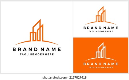 Building construction logo design vector template