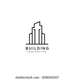 building construction logo good for property development, construction. logo design template