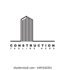Building construction logo. modern template design. vector icon illustration	