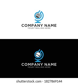 building construction logo template. building and globe vector icon