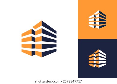 Building construction logo tower city business icon vector