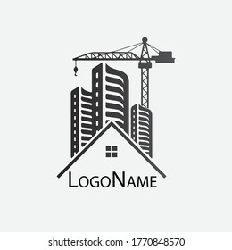 Building Construction Logo type template