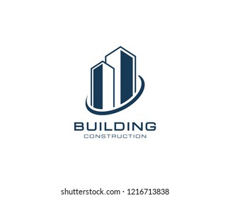 Building Pin Travel Logo Stock Vector (Royalty Free) 1376156450