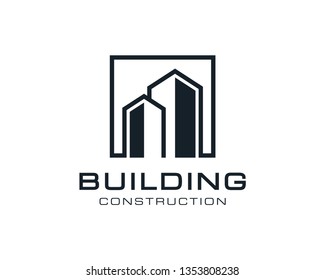 Building Construction Logo Vector Design Template Stock Vector (Royalty ...