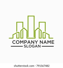 Building and Construction Logo Vector Design. Real Estate Logo Template Design For Business