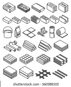 Building construction materials vector 