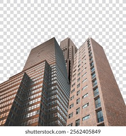 building construction on transparent background