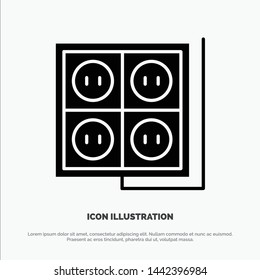 Building, Construction, Plug, Socket, Tool solid Glyph Icon vector