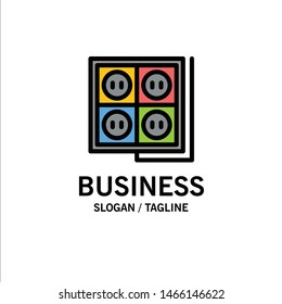 Building, Construction, Plug, Socket, Tool Business Logo Template. Flat Color. Vector Icon Template background