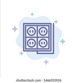 Building, Construction, Plug, Socket, Tool Blue Icon on Abstract Cloud Background. Vector Icon Template background
