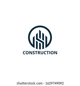 Building Construction Real Estate Logo Template Vector Icon