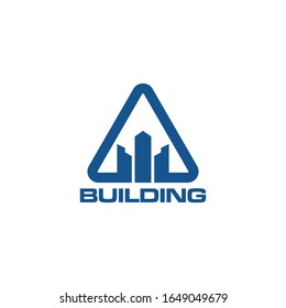 Icono de vector de plantillas de logotipos inmobiliarios de construcción