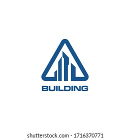 Icono de vector de plantillas de logotipos inmobiliarios de construcción