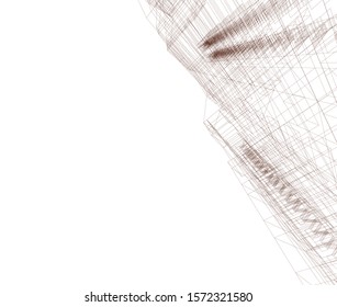 building construction site, 3d  illustration