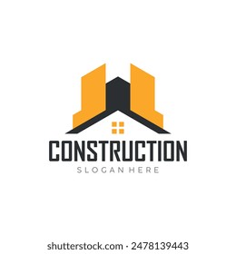 Building construction template Logo design