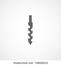 Building Construction Tool Drill Auger Flat Icon On White Background