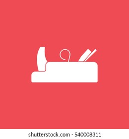 Building Construction Tool Jointer Flat Icon On Red Background