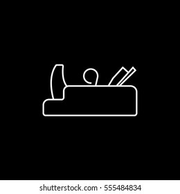 Building Construction Tool Jointer Line Icon On Black Background