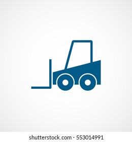 Building Construction Tool Mini Loader Blue Flat Icon On White Background