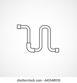 Building Construction Tool Water Pipe Line Icon On White Background