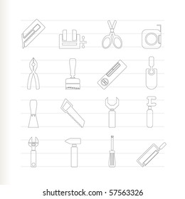 Building and Construction Tools icons - Vector Icon Set