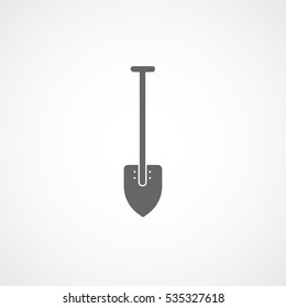 Building Construction Tools Shovel Flat Icon On White Background