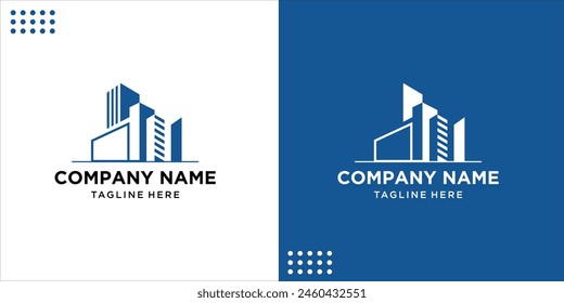 Plantilla de diseño de logotipo de Vector de construcción de edificios, inspiración de diseño.