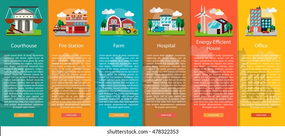 Building and Construction Vertical Banner Concept