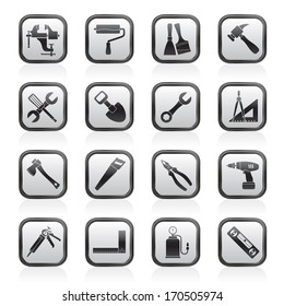 Building and Construction work tool icons - vector icon set