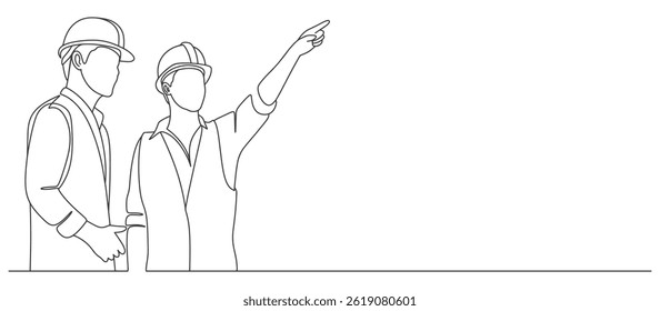 Construção trabalhador linha arte estilo vetor ilustração