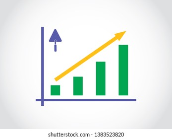 Building Constructions Build Worker Concrete Materials Sales Increase Graph Bar Arrow