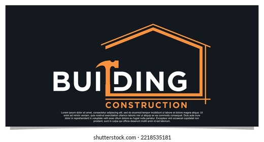 Building constrution logo design with creative concept Premium vector Part 2