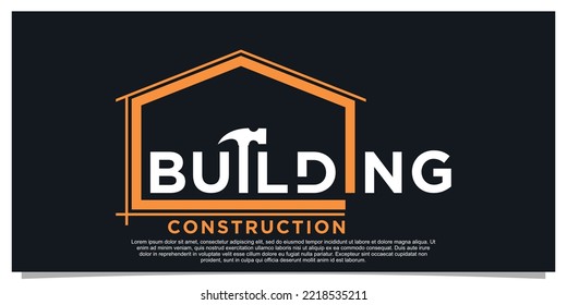 Building constrution logo design with creative concept Premium vector Part 1