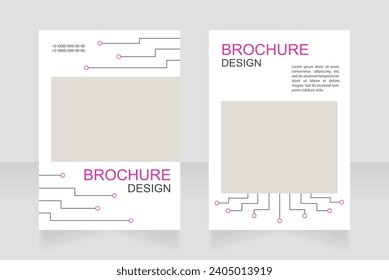 Building of contemporary power system blank brochure design. Template set with copy space for text. Premade corporate reports collection. Editable 2 paper pages