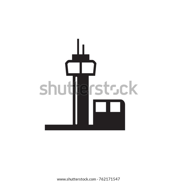 Building Control Tower Icon Stock Vector (Royalty Free) 762171547 ...