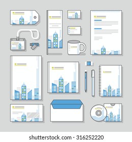 building corporate identity template Stationery design set and Business stationery