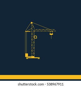 Icono de grúa de construcción.