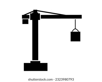 building crane icon in trendy design