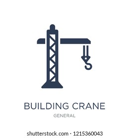 building crane icon. Trendy flat vector building crane icon on white background from general collection, vector illustration can be use for web and mobile, eps10